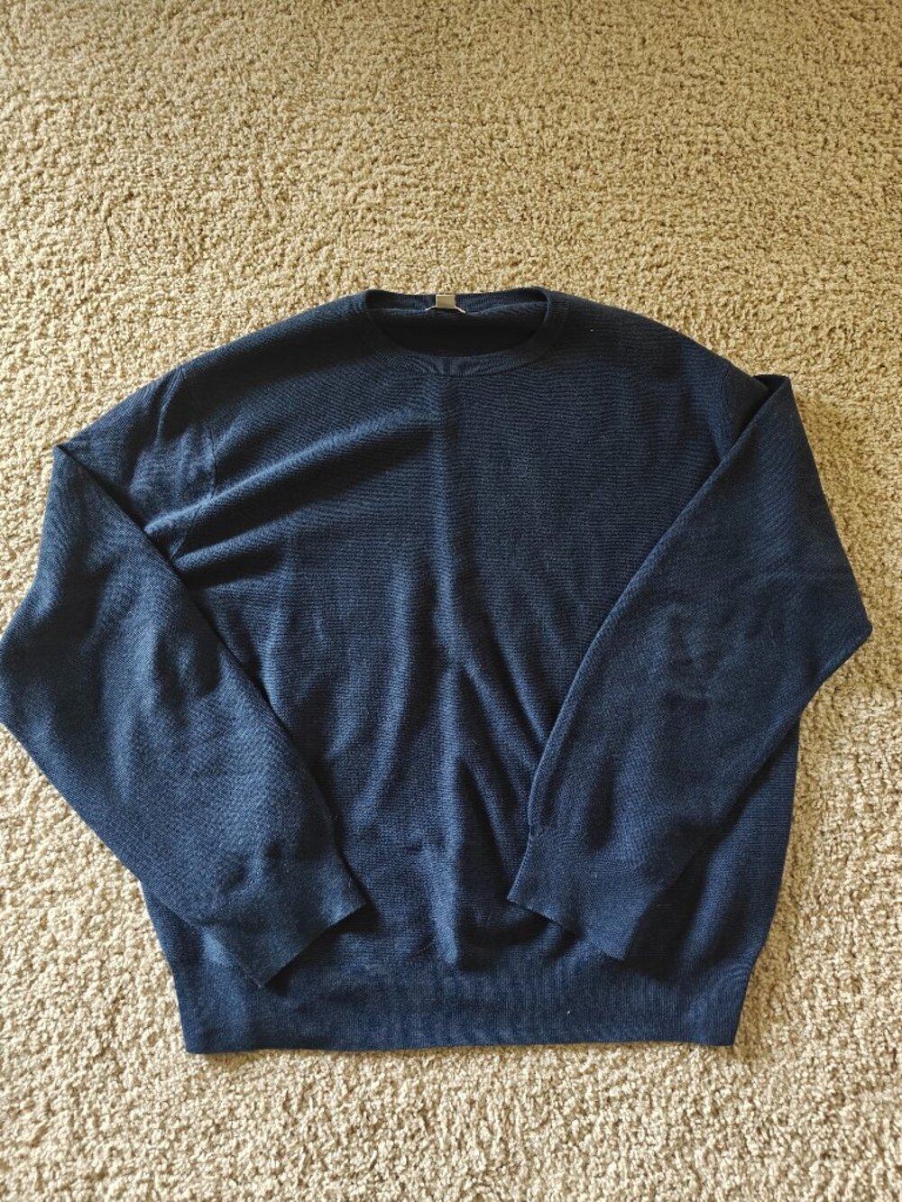 JCrew - Navy Crewneck Sweater - Mens XL - Picture 2 of 3